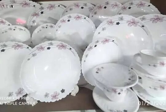 52 pcs dinner set nasir opal glass and crockeries